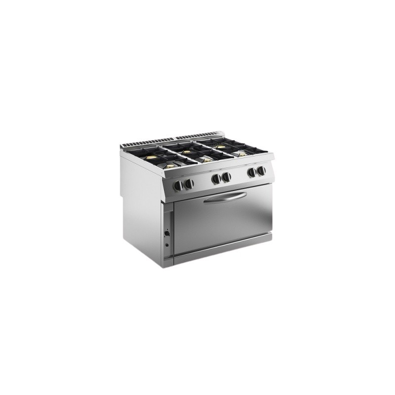 Silko NECG96H , 6 Burners Gas Range with Gas Maxi Oven