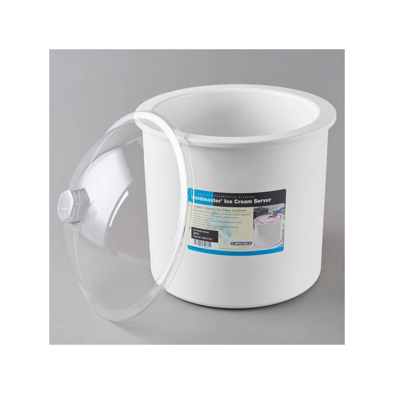 Buy Carlisle CM101202 Clear/White Ice Cream Server with Lid in the KSA