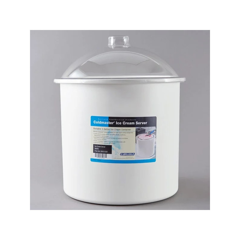 Buy Carlisle CM101202 Clear/White Ice Cream Server with Lid in the KSA
