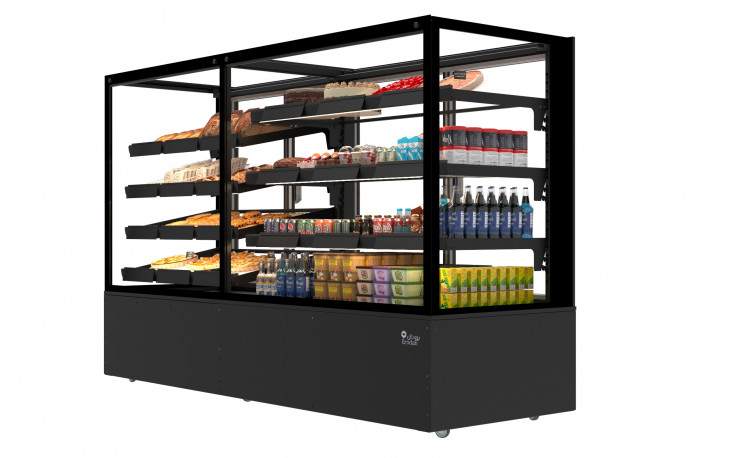Buy Brodan Dual Zone Display Case (SOUDA-CRRA), 2.1m, Right Refrigerated Zone, Cube Design