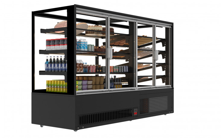Buy Brodan Dual Zone Display Case (SOUDA-CRRA), 2.1m, Right Refrigerated Zone, Cube Design