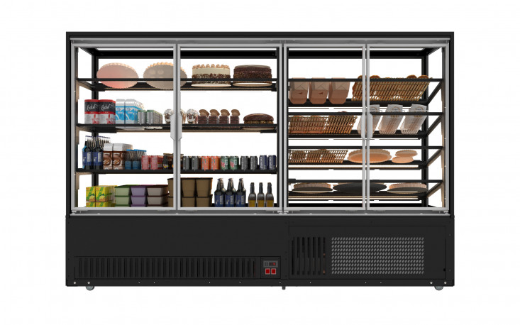 Buy Brodan Dual Zone Display Case (SOUDA-CRRA), 2.1m, Right Refrigerated Zone, Cube Design