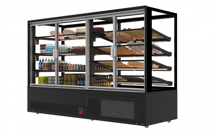 Buy Brodan Dual Zone Display Case (SOUDA-CRRA), 2.1m, Right Refrigerated Zone, Cube Design