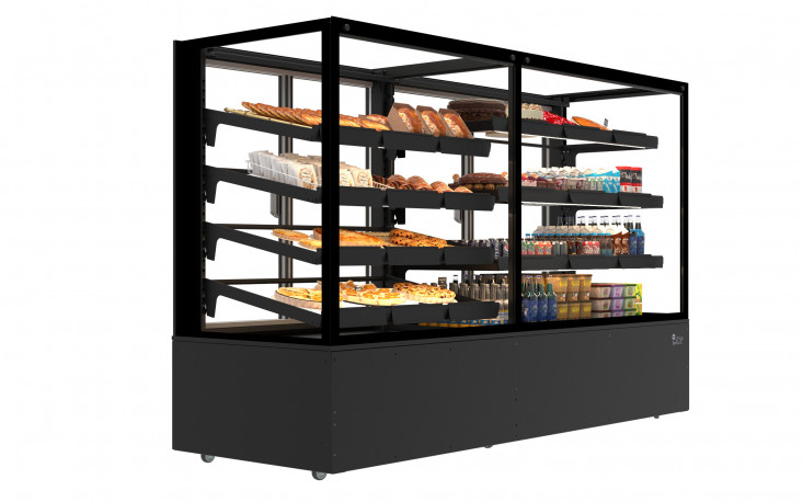 Buy Brodan Dual Zone Display Case (SOUDA-CRRA), 2.1m, Right Refrigerated Zone, Cube Design