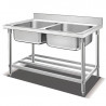 Buy Bmax WES1960, Stainless Steel Double Sink Table
