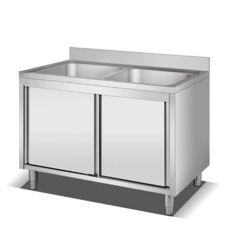 Bmax WES2040, Stainless Steel Base Cabinet With Double Sink