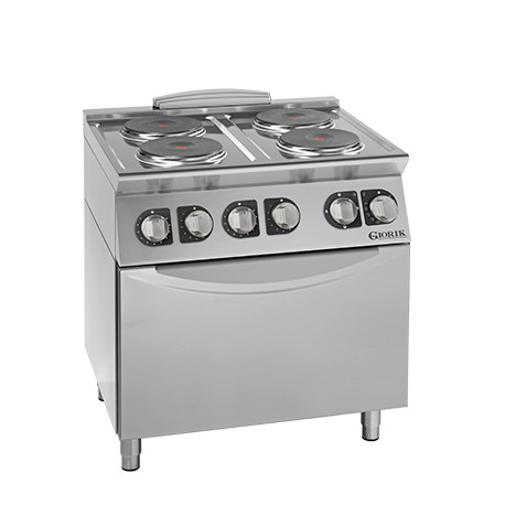 Giorik CE74TE, Electric Cooking Range, 4 Round Plates with Oven
