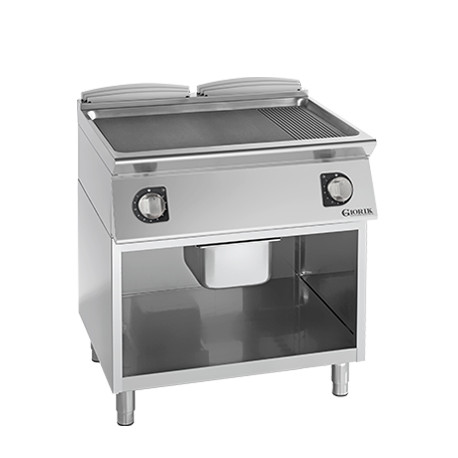 Buy Giorik FME941GF, Electric Griddle, Full Surface Smooth/Ribbed Iron On Open Base Cabinet