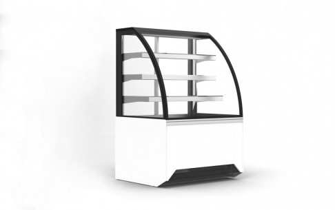 Buy Jordao VISTASMC850, Grab & Go Base with 3 Shelves Display Curved Glass, 850mm