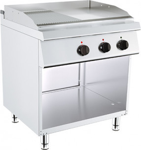 Buy Kusina G7I220E-W, Electric 1/2 Smooth & 1/2 Ribbed Fry Top on Open Base