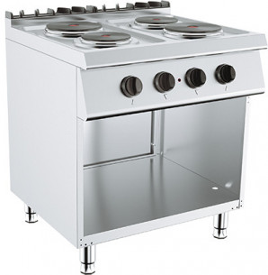 Buy Kusina G7K200E-W, 4 Hot Plates Electric Range on Open Base Cabinet