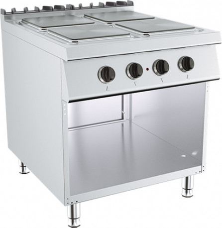 Buy Kusina G9K200E-W, 4 Hot Square Plates Electric Range on Open Base Cabinet