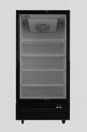 Fortic VS400, Single Glass Vertical Beverage Refrigerator, 400-Liter Capacity