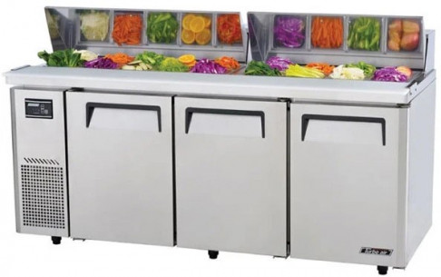 Buy Elite World CHRNG70, Stainless Steel Salad Preparation Refrigerator with 9 x 1/3 GN Pans, 600-Liter Capacity