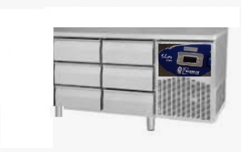 Buy Desmon DSMN45, 6-Drawer Stainless Steel Counter Refrigerator