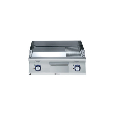 Electrolux 371197, Electric Fry Top, Smooth + Ribbed Polished Chrome Plate, 800 mm