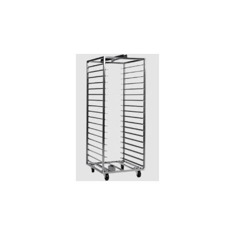 Real Forni, Stainless Steel Rotary Trolley, 18 Shelves, 600mm Depth 400mm Width