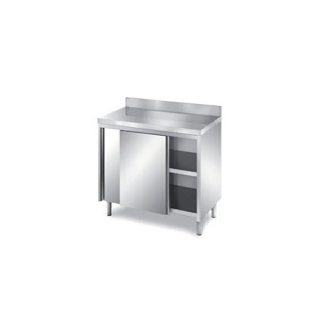 Buy Elite World, Stainless Steel Work Base Cupboard, 2 Sliding Doors, Raised Top