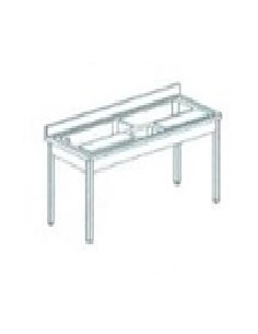Buy Elite World TLV1/18A, Upstand Stainless Steel Vegetable table with 2 Bowls