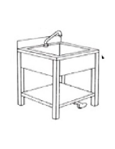 Buy Elite World BG/5, Stainless Steel One Hand Washing Sink, Pedal Control