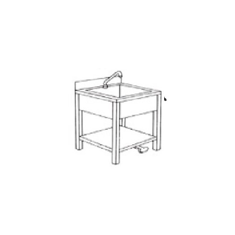 Elite World BG/5, Stainless Steel One Hand Washing Sink, Pedal Control