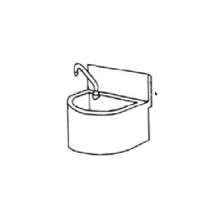 إيليت وورلد LG/1، حوض غسيل يد من الفولاذ المقاوم للصدأ، مُثبت على الحائط، بحوض واحد، بعرض 500 مم