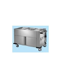 Buy Elite World 026.AC/N, 3 Tier Stainless Steel Bain Marie with 2 Doors Base Cabinet