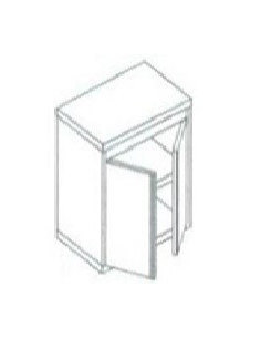 Buy Elite World CC2/8, Wall Mounted Cabinet with 2 Hinged Doors, Mid Shelf, 800mm Width