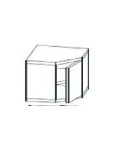 Buy Elite World CAB1/7, Stainless Steel Corner Wall Mounted Cabinet with Hinged Door, 700mm Width