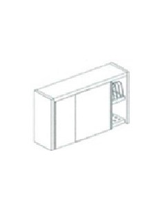 Buy Elite World CCS/16, Stainless Steel Wall Mounted Cabinet, Siding Door with Dish Drainer Rack, 1600mm Width