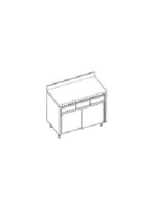 Buy Elite World TFI/12A, Stainless Steel Upstand Base Cabinet, 3 Drawers, 1200mm Width