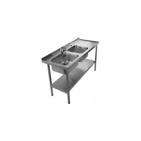 Buy Double-Basin Stainless Steel Sink Table (Price negotiable contact 0559990549)