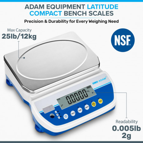 Buy Adam LBX 12 Compact Bench Scale for Versatile Food & Industrial Use