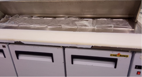 Buy Elite World CHRNG70, Stainless Steel Salad Preparation Refrigerator with 9 x 1/3 GN Pans, 600-Liter Capacity