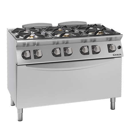 Buy Giorik CG760H, 6 Burners Gas Range on Maxi Gas Oven, 1200 mm