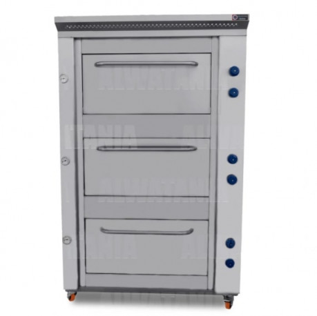 Buy Alwatania Factory OV3F100, Stainless Steel Three-tier Gas Oven, 1000 mm