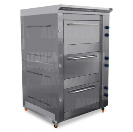 Buy Alwatania Factory OV3F100, Stainless Steel Three-tier Gas Oven, 1000 mm