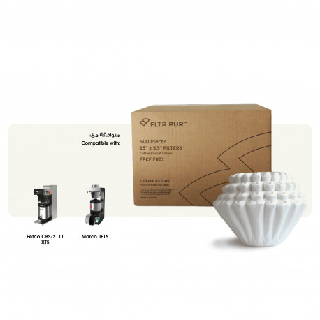 Buy FLTR PUR FPCF F001 Commercial Coffee Filters 15 x 5.5 in – 3000 pcs (6 Packs of 500)