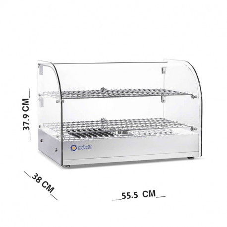 Buy Golden Ice, HW-45R,  Food Warming Cabinet Curved Glass, 45 Liters