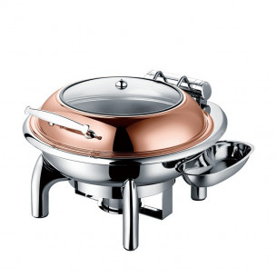Buy Golden Ice JET-F018GH, Round Luxury Copper Buffet Food Warmer 6 Liters