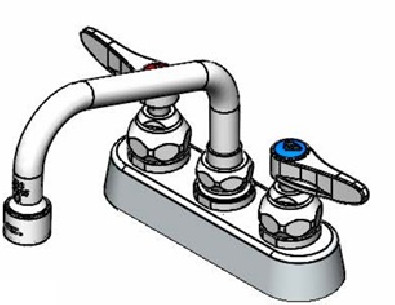 Buy T&S B-1110-V15, Workboard Faucet, Deck Mount