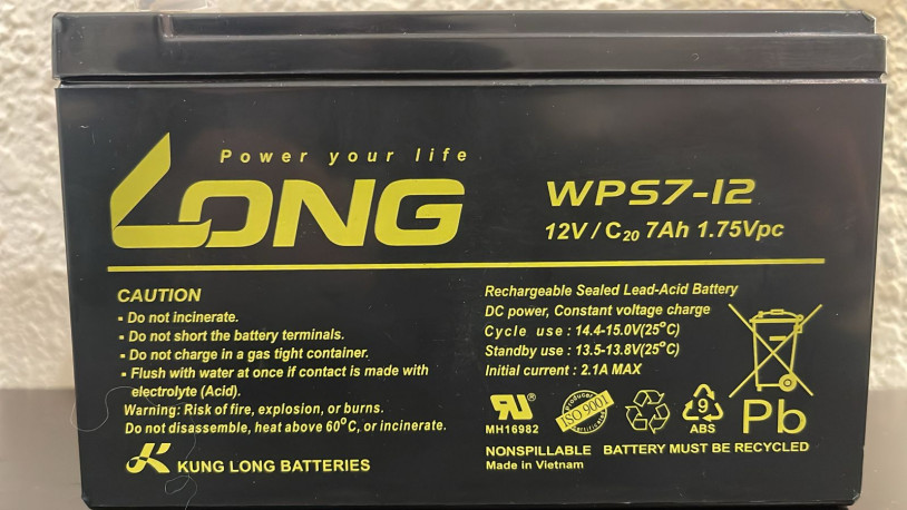 Buy بطارية جديدة "لونج" 12 فولت 7 أمبير (Kung Long Battery 12V 7Ah)
