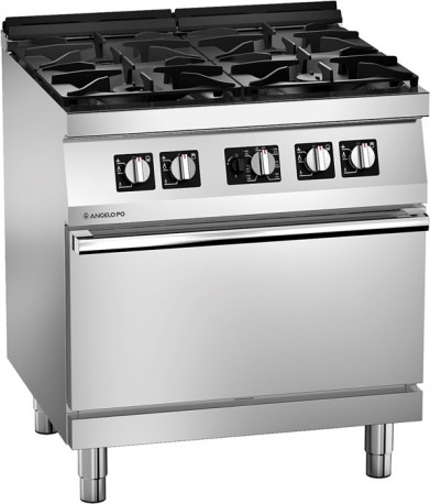 Buy Angelo Po 1S1FA0G, 4 Burner Gas Range On Gas Static Oven, Line 70