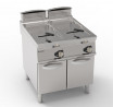 Buy Tecnoinox FRV81FG9T, Two Wells, Freestanding Gas Fryer on Closed Cabinet, 21 + 21 Liters