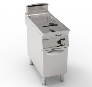 Buy Tecnoinox FRV41FG9T, Single Well, Freestanding Gas Fryer on Closed Cabinet, 21 Liters