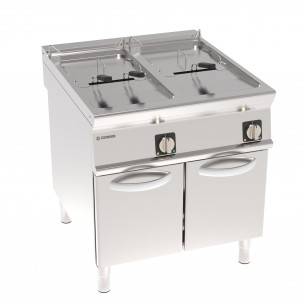 Buy Tecnoinox FR87FE9, Two Wells, Electric Fryer With In-Tank Rotating Heating Elements on Closed Cabinet, 17 + 17 Liters