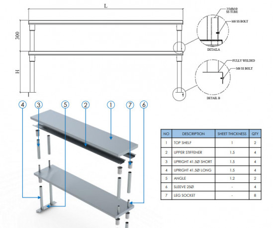 ميران SOS20040302AB، أرفف علوية للتثبيت، تثبيت بزاوية