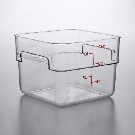 Cambro 12SFSCW135 CamSquare Food Storage Container – 12 Quart