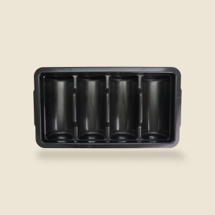 Buy Gastro Plast, 4-Compartment Cutlery Holder Box, Grey, Polypropylene