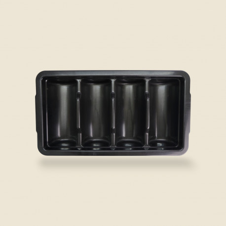Buy Gastro Plast, 4-Compartment Cutlery Holder Box, Grey, Polypropylene